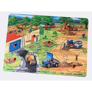 Melissa and Doug Wooden Easy Grip Construction Peg Puzzle